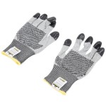 Cordova Monarch Dots Gray Engineered Fiber Cut Resistant Gloves with Two-Sided Nitrile Dotted Coating - Extra Large - Pair