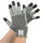 Cordova Monarch Dots Gray Engineered Fiber Cut Resistant Gloves with Two-Sided Nitrile Dotted Coating - Extra Large - Pair