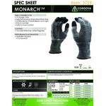 Cordova Monarch Dots Gray Engineered Fiber Cut Resistant Gloves with Two-Sided Nitrile Dotted Coating - Extra Large - Pair