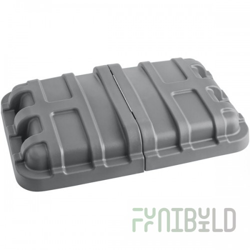 Lavex 12 Cubic Foot Gray Cube Truck Lid