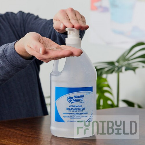 Kutol 5679 Health Guard 64 oz. / 1.89 Liter / 1/2 Gallon Dye and Fragrance Free 62% Alcohol Instant Hand Sanitizer Gel with Pump