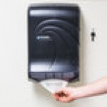 San Jamar T1790TBK Ultrafold Oceans Large Capacity C-Fold / Multi-Fold Towel Dispenser - Black Pearl San Jamar T1790TBK Ultrafold Oceans Large Capacity C-Fold / Multi-Fold Towel Dispenser - Black Pearl