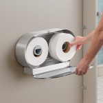 Lavex Stainless Steel Surface-Mounted Jumbo Double-Roll Toilet Tissue Dispenser Lavex Stainless Steel Surface-Mounted Jumbo Double-Roll Toilet Tissue Dispenser