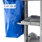 Carlisle JC1945L23 Gray Long Platform Janitorial Cart