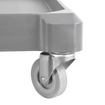 Carlisle JC1945L23 Gray Long Platform Janitorial Cart