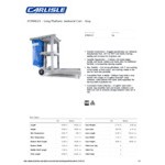 Carlisle JC1945L23 Gray Long Platform Janitorial Cart