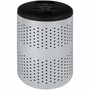 Busch Systems Portland 101483 45 Gallon Powder-Coated Steel Two Stream Decorative Recyclables / Waste Receptacle