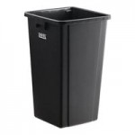 Lancaster Table & Seating Waste 50 Gallon Walnut Double Waste Receptacle Enclosure with Lancaster Table & Seating Waste 50 Gallon Walnut Double Waste Receptacle Enclosure with