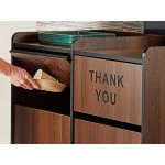 Lancaster Table & Seating Waste 50 Gallon Walnut Double Waste Receptacle Enclosure with Lancaster Table & Seating Waste 50 Gallon Walnut Double Waste Receptacle Enclosure with