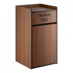 Lancaster Table & Seating Waste 50 Gallon Walnut Double Waste Receptacle Enclosure with Lancaster Table & Seating Waste 50 Gallon Walnut Double Waste Receptacle Enclosure with