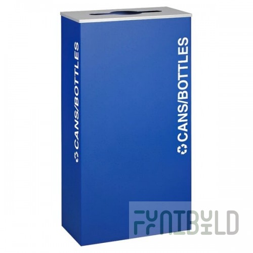 Ex-Cell Kaiser RC-KD17-C RYX Kaleidoscope XL Series Royal Blue Texture 17 Gallon Customizable Rectangular Cans / Bottles Receptacle