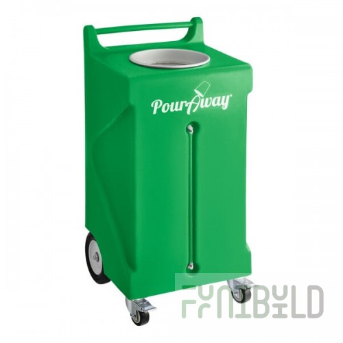 PourAway Cadet 456799 30 Gallon Green HDPE Rectangular Liquids Disposal Receptacle