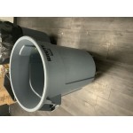 Rubbermaid® BRUTE 20 Gallon Gray Round Trash Can, Lid, and Dolly Kit
