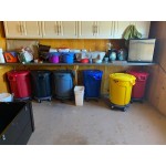 Rubbermaid® BRUTE 20 Gallon Gray Round Trash Can, Lid, and Dolly Kit