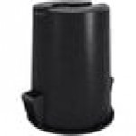 Carlisle 84104403 Bronco 44 Gallon Black Round Trash Can Carlisle 84104403 Bronco 44 Gallon Black Round Trash Can