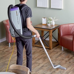 ProTeam 107339 Super Coach Pro 10 Qt. Backpack Vacuum with 105889 Hard Floor Kit with Scalloped Felt Brush - 120V