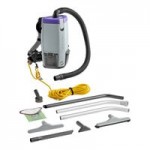 ProTeam 107339 Super Coach Pro 10 Qt. Backpack Vacuum with 105889 Hard Floor Kit with Scalloped Felt Brush - 120V