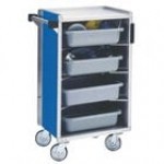 Lakeside 890LM Medium-Duty Stainless Steel Enclosed Bussing Cart with Ledge Rods and Light Maple Finish - 17 5/8 Lakeside 890LM Medium-Duty Stainless Steel Enclosed Bussing Cart with Ledge Rods and Light Maple Finish - 17 5/8