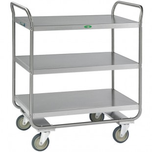 Lakeside 244 Stainless Steel Three Shelf Tubular Utility Cart - 36