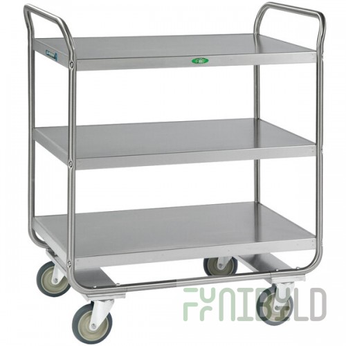 Lakeside 244 Stainless Steel Three Shelf Tubular Utility Cart - 36