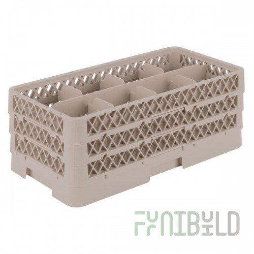 Vollrath HR1B1BB Traex® Half-Size Beige 8 Compartment 7 5/16