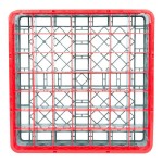 Noble Warewashing 49-Compartment Gray Full-Size Glass Rack with 1 Red Extender