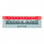 Noble Warewashing 49-Compartment Gray Full-Size Glass Rack with 1 Red Extender