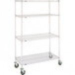 Metro Super Erecta N536BC Chrome Mobile Wire Shelving Unit with Rubber Casters 24