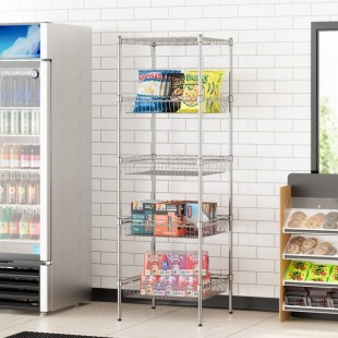 Regency NSF Chrome 4 Basket and 1 Shelf Kit - 24