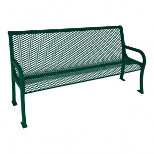 Ultra Site Lexington 8' Green Diamond Bench with Backrest 99 Ultra Site Lexington 8' Green Diamond Bench with Backrest 99