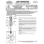 Canarm Sussex Black Classic LED Pendant Light - 120V, 12W