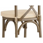 Lancaster Table & Seating Vineyard Whiskey Brown Wood Cross Back Bar Stool with 2 Lancaster Table & Seating Vineyard Whiskey Brown Wood Cross Back Bar Stool with 2
