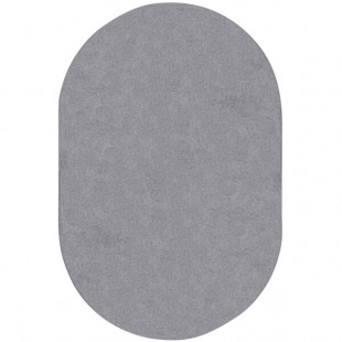 Joy Carpets Kid Essentials Endurance 6' x 9' Silver Oval Area Rug