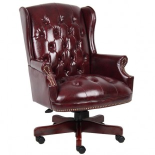 Boss B800-BY Traditional Series Burgundy Wingback Chair Boss B800-BY Traditional Series Burgundy Wingback Chair