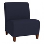 Lesro Ravenna Open House Black Fabric Oversized Guest Chair with Walnut Wood Legs Lesro Ravenna Open House Black Fabric Oversized Guest Chair with Walnut Wood Legs