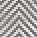 Lancaster Table & Seating Bistro Gray and White Chevron Weave Rattan Outdoor Arm Chair