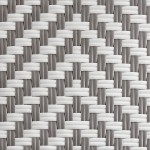 Lancaster Table & Seating Bistro Gray and White Chevron Weave Rattan Outdoor Arm Chair