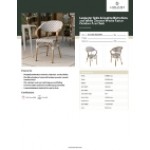 Lancaster Table & Seating Bistro Gray and White Chevron Weave Rattan Outdoor Arm Chair