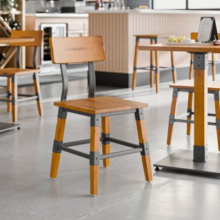 Lancaster Table & Seating Industrial Chair with Honey Maple Finish Lancaster Table & Seating Industrial Chair with Honey Maple Finish