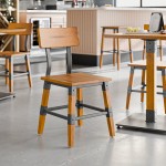 Lancaster Table & Seating Industrial Chair with Honey Maple Finish Lancaster Table & Seating Industrial Chair with Honey Maple Finish
