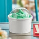 Choice 16 oz. White Paper Frozen Yogurt / Food Cup with Dome Lid - 50/Case