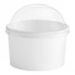 Choice 16 oz. White Paper Frozen Yogurt / Food Cup with Dome Lid - 50/Case