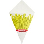 Carnival King 20 oz. Square French Fries Cardboard Fry Cone - 100/Pack