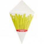 Carnival King 20 oz. Square French Fries Cardboard Fry Cone - 100/Pack