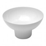 Fineline Platter Pleasers 22 oz. Round Polystyrene White Dip Dish / Pedestal Bowl - 24/Case