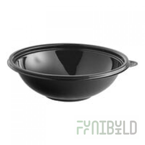 Fineline 5024-BK Super Bowl 24 oz. Black PET Plastic Bowl - 100/Case