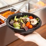 Fineline 5024-BK Super Bowl 24 oz. Black PET Plastic Bowl - 100/Case