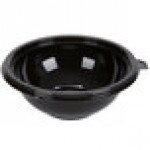 Fineline 5024-BK Super Bowl 24 oz. Black PET Plastic Bowl - 100/Case