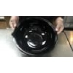 Fineline 5024-BK Super Bowl 24 oz. Black PET Plastic Bowl - 100/Case