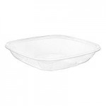 Visions Clear PET Plastic Dome Lid for 24, 32, and 48 oz. Square Bowls - 300/Case